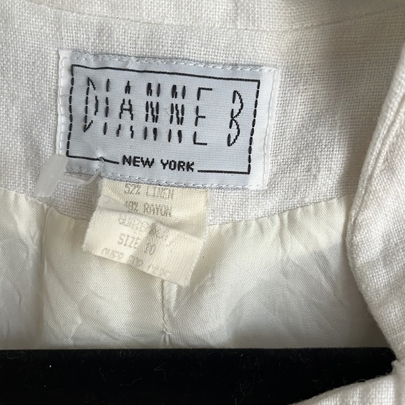 Dianne B size 10 white linen blend blazer never worn good condition - Picture 2 of 3